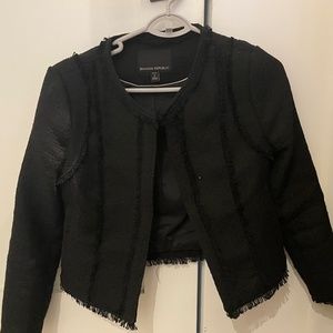 Sleek Black Tweed Jacket (Banana Republic)